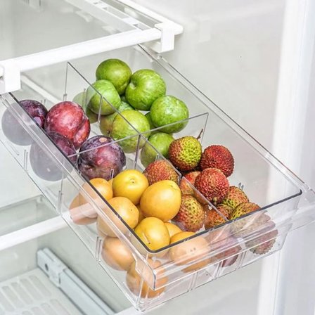 4-roms Organizer Skuff Eggbrett Matbeholder Oppbevaringsboks Skuff Utrekkbart brett Skuff Plassbesparende Kjøkken Organizer