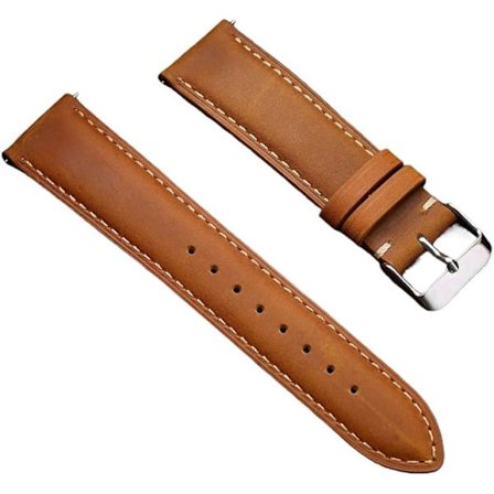 22 mm:n retrokellon ranneke, miesten ja naisten kello, universaali pikakiinnitys, ruskeat kellotarvikkeet, kellon ranneke