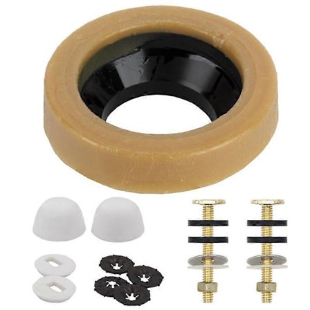 2-pakning Ekstra Tykk Toalettskål Voksforsegling, Toalettskål Voksforseglingssett med Bolter, Gass-, Lukt- og Vanntett Forsegling