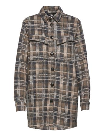 Lnsilje Loose Shirt Villakangastakki Ruskea Lounge Nine