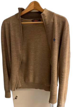 Beige merinoull kofta från Morris