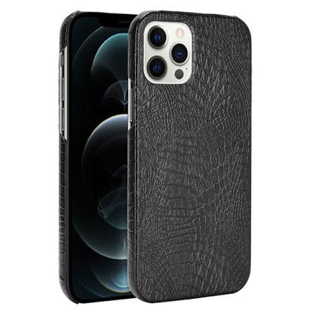 Croco iPhone 12 Pro Max cover - Sort