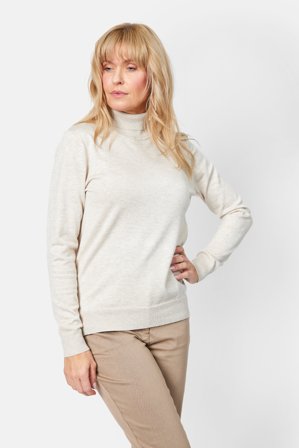 BRANDTEX - Strik Rullekrave - Sand