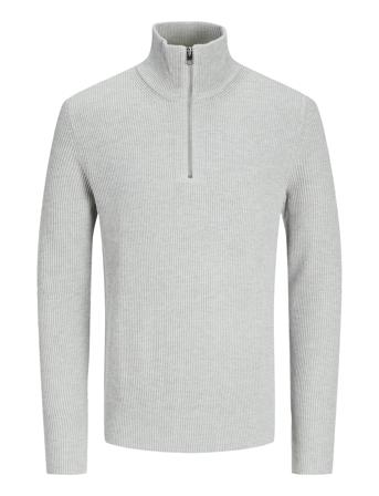 Jjeperfect Knit Half Zip Sn Tops Knitwear Half Zip Jumpers Grey Jack & J S