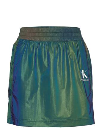 Reflective Mini Skirt Green Calvin Klein Jeans