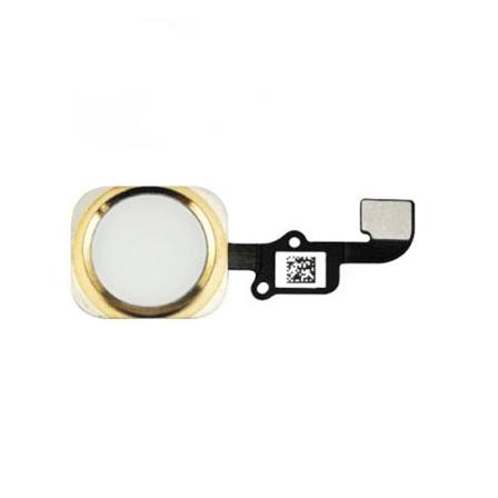 Komplett hemknapp för iPhone 6/6Plus (Vit/Guld)