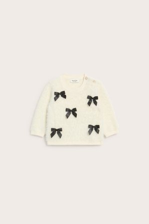 Kappahl | Strikkegenser med sløyfer | Lys beige