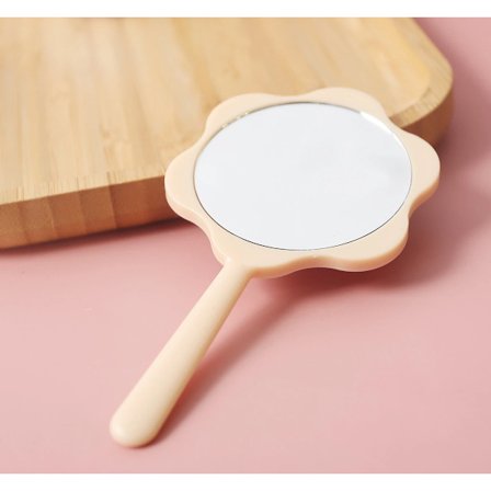 2-pack söta blommor hållande spegel DIY kräm gel reklam spegel smink student liten spegel kreativt handtag spegel