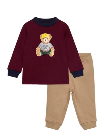 Ralph Lauren Baby | Polo Bear Jersey Tee & Fleece Pant Set | 85-90
