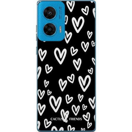 Kompatibelt Mobilskal till Motorola Motorola G96 Cactus and Friends - Handdrawn Love Chaos