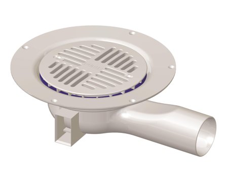 Purus MiniMax 7113764 Gulvsluk 130 mm, sideutløp, Innendørsavløp