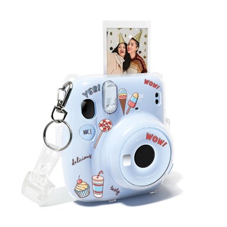 Fujifilm Instax Mini 11 Kamera Tillbehör Transparent Förvaringslåda Axelrem Rep Söt Dekorativa Klistermärken