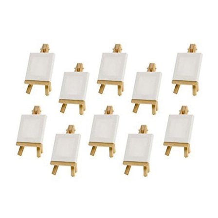 10 set mini staffli med duk 8x8cm liten bordspresent