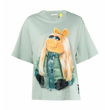 Moncler, T-Shirts Groen, Dames, Maat:XS