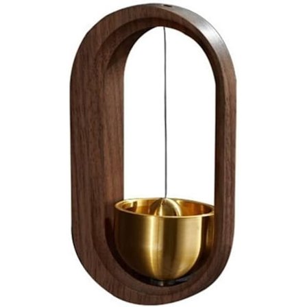 Dørklokke, inngangsalarm, dørklokke, lysdekorative bjeller, tre