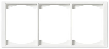 ABB 1723F100-884 Täckram 3-fack, vit, 100 mm, Strömbrytare & vägguttag