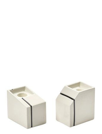 Serax Candle Holder Burgundy Silos Set/2 - White - ONE SIZE