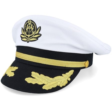 Village Hats - White vega Gorra - Yacht Captain's Hat White Vega Cap @ Hatstore
