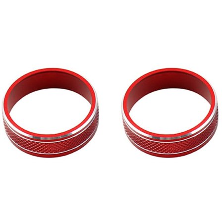 Dekorativ ring för bil CD-knapp, röd, för Nitro 2007 2008 2009 2010 2011 2012