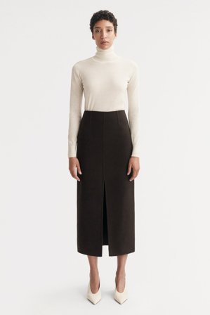 Soft Goat - Woven skirt - Cashmere skirt - S - Mocha