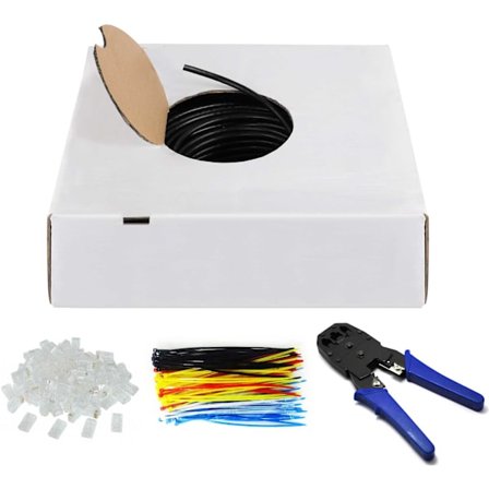 Patch kabel, nätverkskabel 100meter inkl tång och kontakter