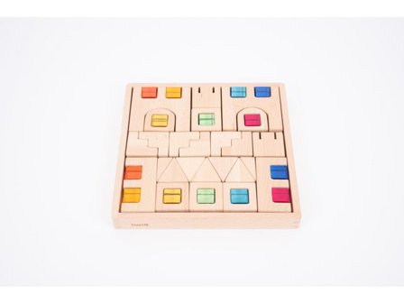 Byggset i trä transparenta stenar 39 /fp - Lyreco - Skola och förskola - Lekmaterial - Bygglek, konstruktion och mosaik