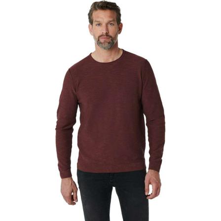 No Excess Pullover crewneck slub garment dyed port wine , Rood , Heren , Maat: 3XL Hoodies & sweatvesten