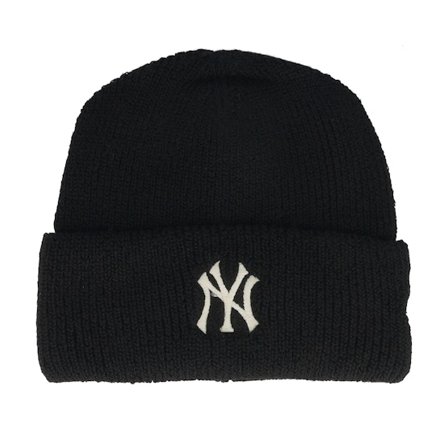 New Era - MLB Schwarz Cuff Mütze - New York Yankees Foundational Black Cuff Knit @ Hatstore