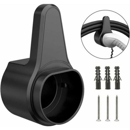 Type 2 Ladekabelholder Sikkerhedsdesign Oplader Type 2 Wallbox Wallbox EV Ladekabelholder Stærk ABS Bilopladningsholder [BR]