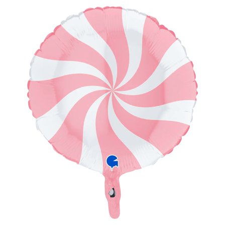 Folioilmapallo Swirly Vaaleanpinkki & Valkoinen