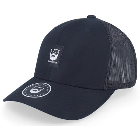 Bearded Man - Noir trucker Casquette - Bm Logo Blk Woven Black Trucker @ Hatstore