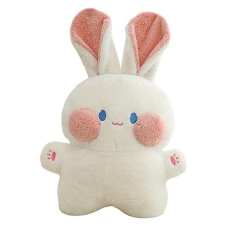 Söt Dudu Kanin Docka Kudde Docka Liten Kanin Plysch Leksak Docka Barn Present(Vit)