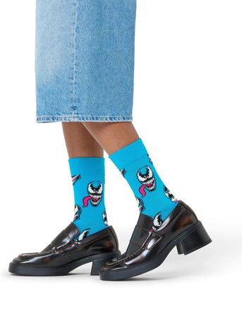 Happy Socks Marvel Spider-Man Venom Sock - Blue - 36-40