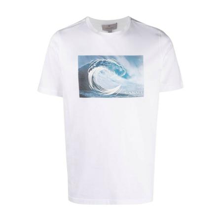 Canali T0003Mj01509 T-shirt vit, Herr, Herr, Storlek: M