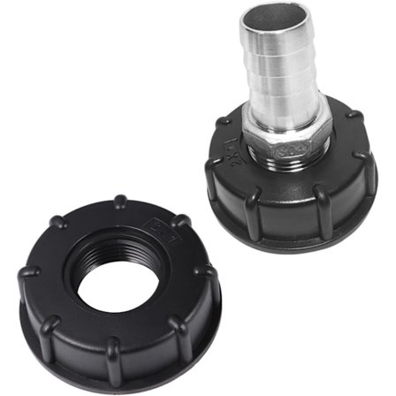 Ibc Tank Fitting 2 stk. 1 Tomme Indvendig Gevind Plastik Tønde Slange Samlings Fittings