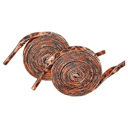 Sko snørebånd med leopardprint, 120 cm lange, justerbare snørebånd til voksne, teenagere, sneakers, træningssko, fritidssko, hvid, sort og bro