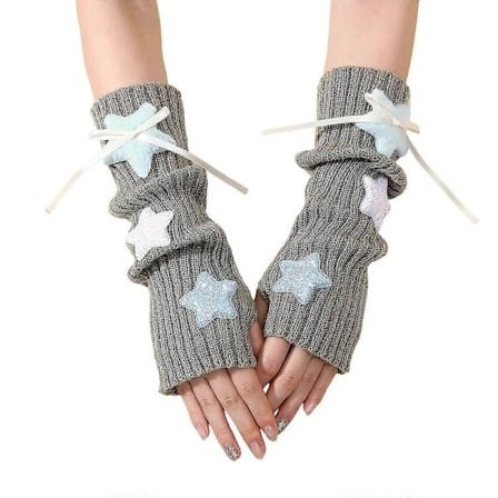 Tyylikkäät pitkät resorihihansuut käsineet käsivarsien lämmittimet ylisuojus tekstiviestittelyyn käsienlämmitin 2000-luvun trendi monivärinen