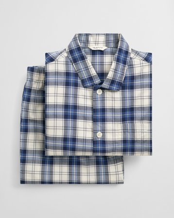 GANT Herren Pyjama mit Karomuster (XL) Blau