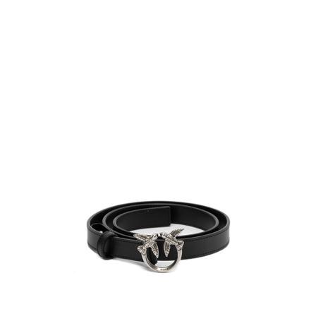 Pinko, `Love Berry Simply` 2 Cm Belt Zwart, Dames, Maat:L