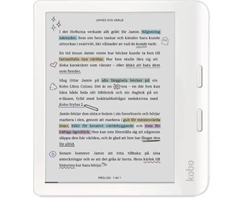 Kobo Libra Colour - White - Vattentålig 7" läsplatta med färgskärm