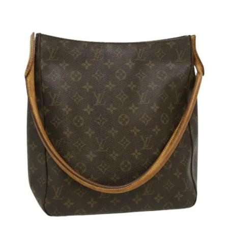 Louis Vuitton Vintage, Brown Canvas Louis Vuitton Looping Bruin, Dames, Maat:ONE Size