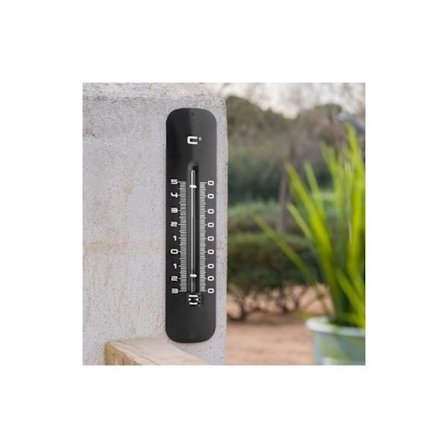 Trädgårdsmiljötermometer - BigBuy Garden - Metall -30 C / +50 C - Svart