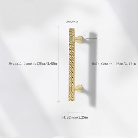 6 Stycken Guld Skåpshandtag, 96mm Centrumavstånd, Zinklegering Skåpshandtag, Modernt Lådhandtag, Skåpshandtag för Sovrum Badrum Skåp Byrå