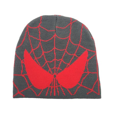 Spider-Man Vinterlue Beaniehatt for Voksne Unisex, Menn og Kvinner, Superhelt Spiderman Skikappe Cosplay Kostyme
