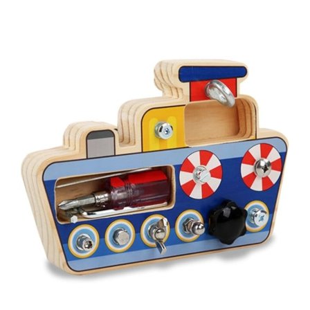 Montessori skruvmejsel bräda set kul montessori upptagen fartyg skruvmejsel set sensoriska leksak