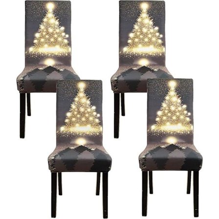 Stoltrekk, Spisestue, Universelle Stoltrekk, til Juledekorasjon, Bryllupshotell Julebord (4 stk)