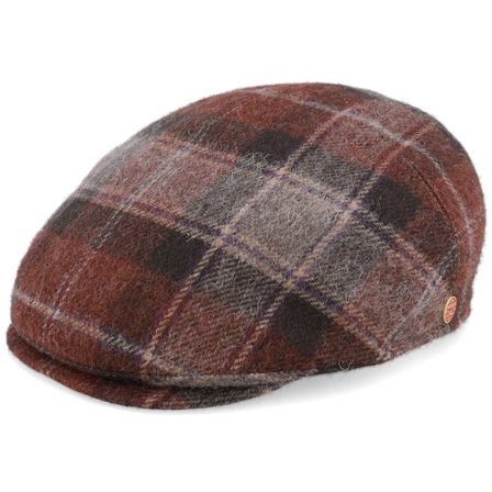 Mayser - Hnědý flatcap Kšiltovka - Sidney Plus Amaro Red Flat Cap @ Hatstore