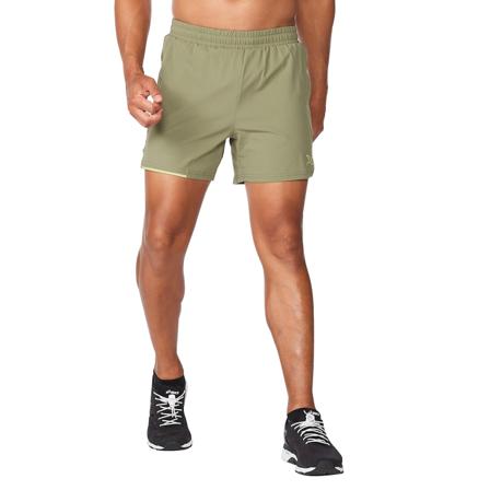2XU Men's Aero 5" Shorts Men workout shorts Green XS