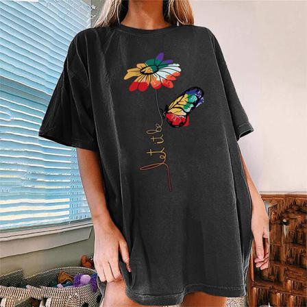 Kortärmad T-shirt För Kvinnor, Boho T-shirt