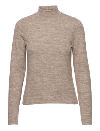 Vmchill Ls Highneck Blouse Bf Brown Vero Moda